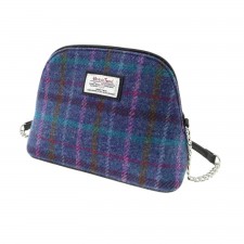 Harris Tweed 50/50 Mini Bag Leven In Purple Check
