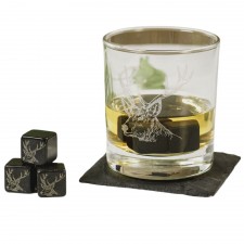 The Just Slate Company Stag Whisky Stones