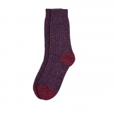 Barbour Ladies Houghton Socks In Berry