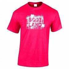 Mens Scotland Lines T-Shirt In Red