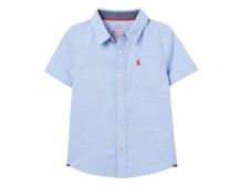 Joules Boys Oxford Short Sleeve Shirt in Blue
