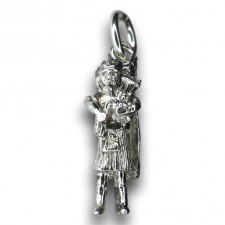 Silver Scottish Piper Charm