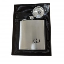 Gretna Green Kissing G's Stainless Steel Hip Flask 6oz