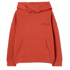 Joules Boys Parkside Hooded Overhead Sweatshirt in Dark Orange