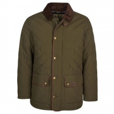 Barbour Mens Burton Quilted Jacket in Olive UK M