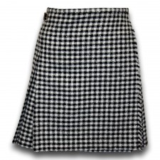 Ladies 'Bronwyn' Kilt in Black and White Check UK 16