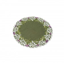 Balmoral Green Thistle Design 12 Inch Table Doily