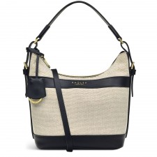 Radley Peregrine Road Black Canvas Ziptop Crossbody Bag