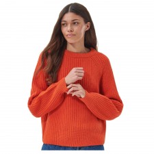 Barbour Ladies Hartley Knitted Jumper in Pumpkin