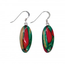 Heathergems Silver Oval Drop Earrings