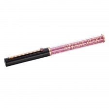 Swarovski Crystalline Gloss Black and Pink Rose Gold Ballpoint Pen