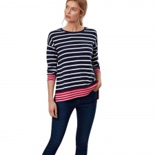 Joules Ladies UMA Boat Neck Jumper in French Navy 10