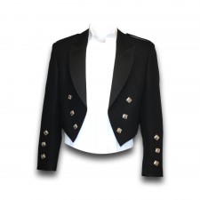 Mens Prince Charlie Jacket in Black/Silver