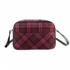 Harris Tweed 'Avon' Shoulder Bag in Raspberry Check