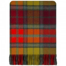 Lochcarron 100% Lambswool Buchanan Berry Tartan Blanket