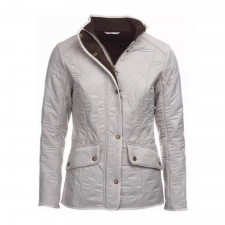 Barbour Cavalry Ladies Polarquilt Jacket in Pearl and Rustic UK 8