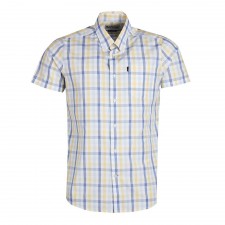 Barbour Mens Tattersall 2 Short Sleeved Lemon Check Shirt UK S
