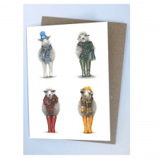 Four Seasons Sheep Greeting Card