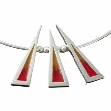 Shetland Jewellery Celtic Fire Three Piece Red Necklet