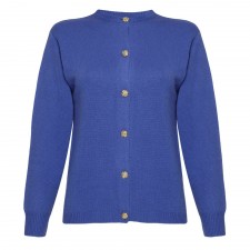 Lona Scott Ladies Cornflower Golfer Cashmere Cardigan