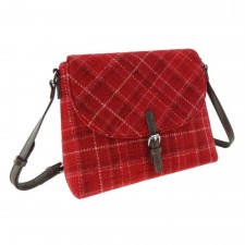 Harris Tweed 'Torridon' Shoulder Bag In Red Check
