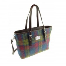 Harris Tweed 'Spey' Large Tote Bag in Multi Coloured Check