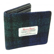 Harris Tweed Mull Tartan Wallet In Black Watch