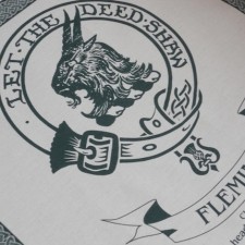Fleming Clan Crest Tea Towel