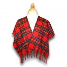 Lona Scott Childrens 100% Cashmere Mini Ruana in Royal Stewart Tartan