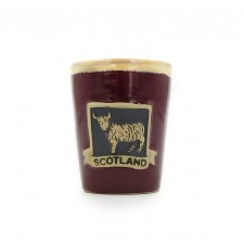 Glen Appin Red Stoneware - Highland Cow Shot Cup Red