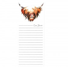 Clare Baird Highland Cow Magnetic Notepad