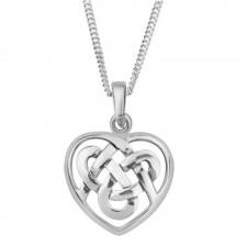 Hamilton & Young Celtic Knotwork Silver Heart Pendant Dee
