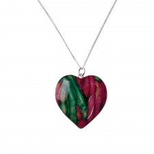 Heathergems Medium Heart Heather Pendant