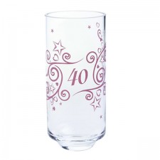Dartington Crystal Celebrate Ruby Vase - 40 Years
