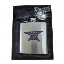 Gretna Green Anvil Stainless Steel Hip Flask 6oz