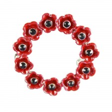 Lila Large Poppy Wreath Brooch