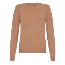 Lona Scott Ladies Cashmere Crew Jumper in Camel
