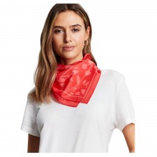 Joules Parlow Cotton Square Scarf in Pink Ditsy
