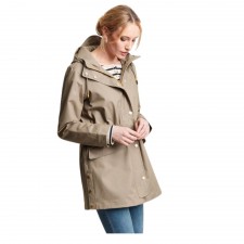 Joules Ladies Padstow Raincoat in Mushroom