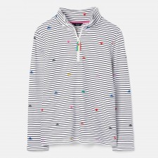 Joules Ladies Pip Print Casual Half Zip Sweatshirt