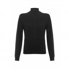Gretna Green Ladies Polo-Neck 100% Cashmere Jumper in Black