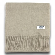 Lona Scott 100% Cashmere Scarf in Beige