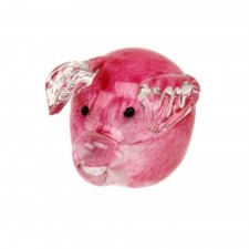Little Pink Pig Glass Figurine