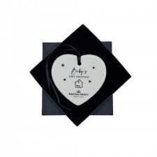 Gretna Green Baby's First Christmas Hanging Stone Heart Decoration