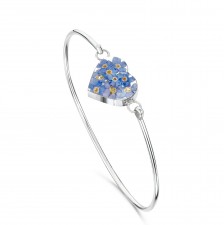 Shrieking Violet Forget-me-not Heart Bangle