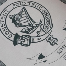 Rose Clan Crest Tea Towel