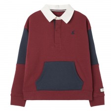 Joules Boys Try Rugby Sweatshirt in Port
