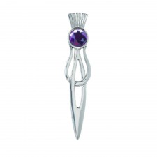 Heathergems KP150C Thistle Kilt Pin Cairngorm