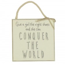 Love Life -  The Right Shoes Square Wall Plaque