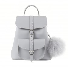 Grafea Michelle Grey Leather Baby Backpack